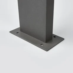 Lucande LED sokkellamp Juvia, 40 cm, antraciet, IP54