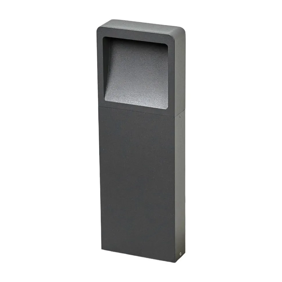 Lucande LED sokkellamp Leya, 4, 35cm, antraciet, IP54