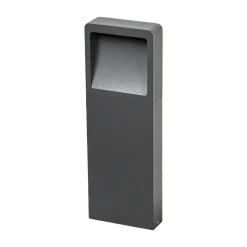 Lucande LED sokkellamp Leya, 35 cm, antraciet, metaal, IP54