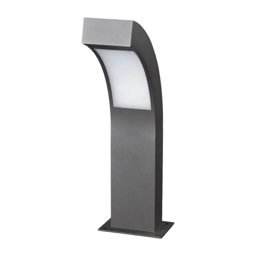 Lucande LED sokkellamp Lennik, 40 cm, antraciet, metaal