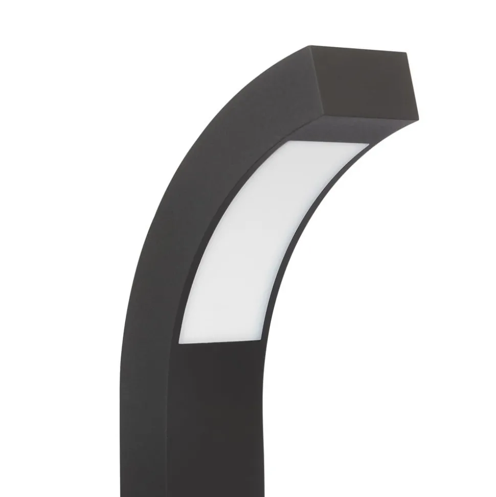 Lucande LED sokkellamp Lennik, 40 cm, antraciet, metaal