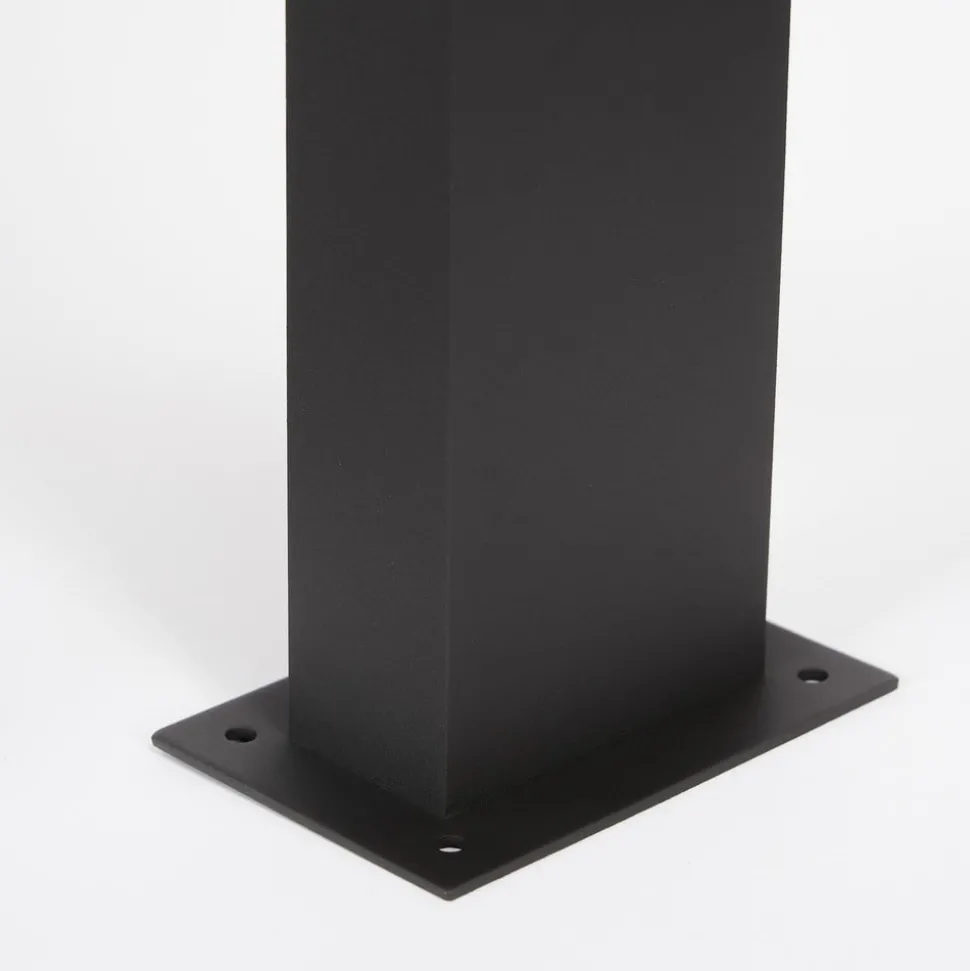 Lucande LED sokkellamp Lennik, 40 cm, antraciet, metaal