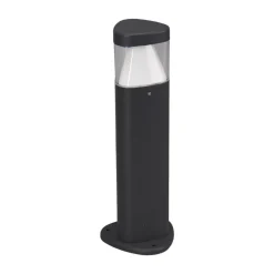 Lucande LED sokkellamp Milou, hoogte 30 cm, antraciet, aluminium