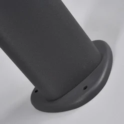 Lucande LED sokkellamp Milou, hoogte 30 cm, antraciet, aluminium