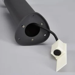 Lucande LED sokkellamp Milou, hoogte 30 cm, antraciet, aluminium