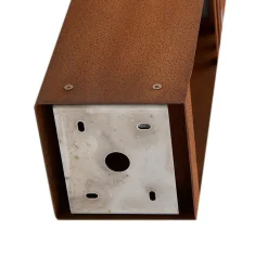 Lucande LED sokkellamp Oxido, roestkleurig, cortenstaal