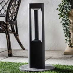 Lucande LED sokkellamp Pirron, 50 cm, driehoekig, IP54