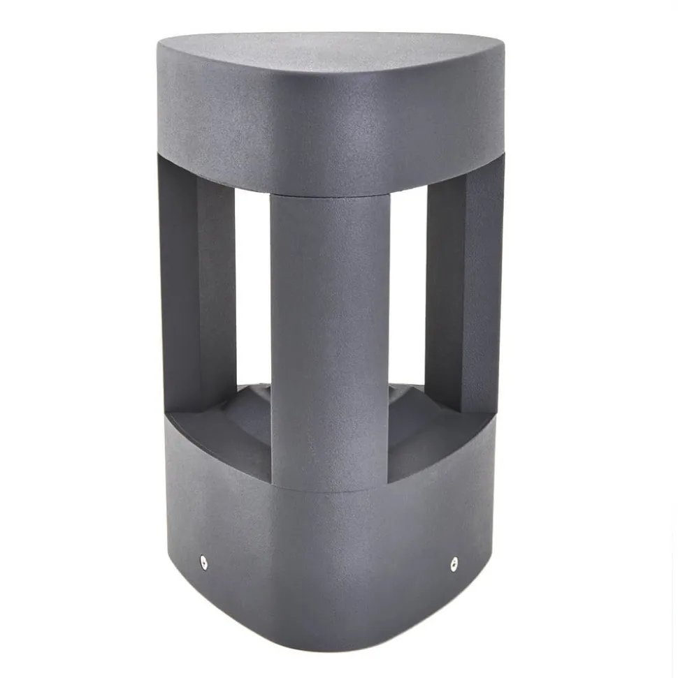 Lucande LED sokkellamp Pirron, 20 cm, driehoekig, IP54