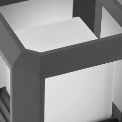 Lucande LED sokkellamp Serenella, antraciet, metaal, 27cm