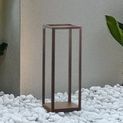 Lucande LED sokkellamp Thorvid, hoogte 50 cm, zwart