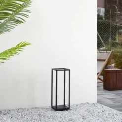 Lucande LED sokkellamp Thorvid, hoogte 50 cm, zwart