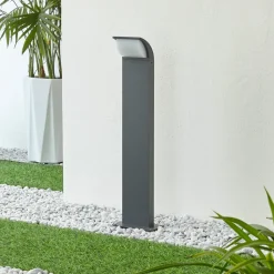 Lucande LED sokkellamp Tinna, 60 cm, antraciet, IP65