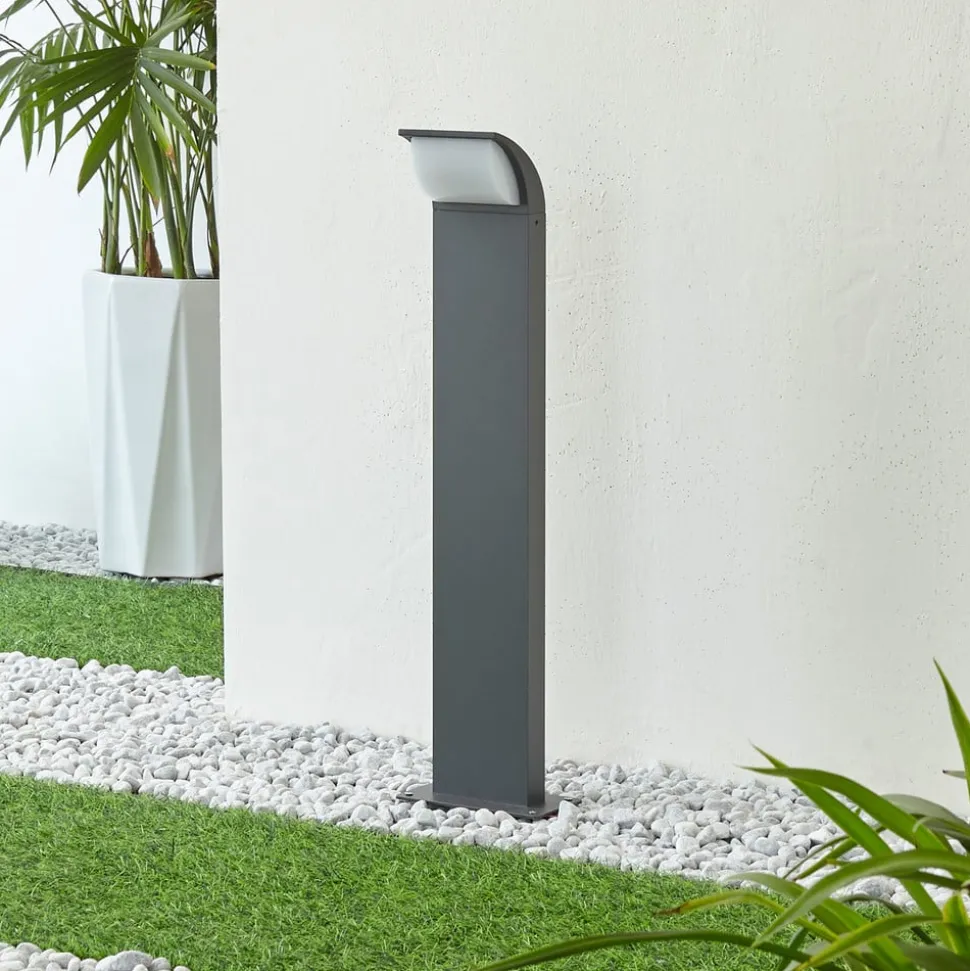 Lucande LED sokkellamp Tinna, 60 cm, antraciet, IP65