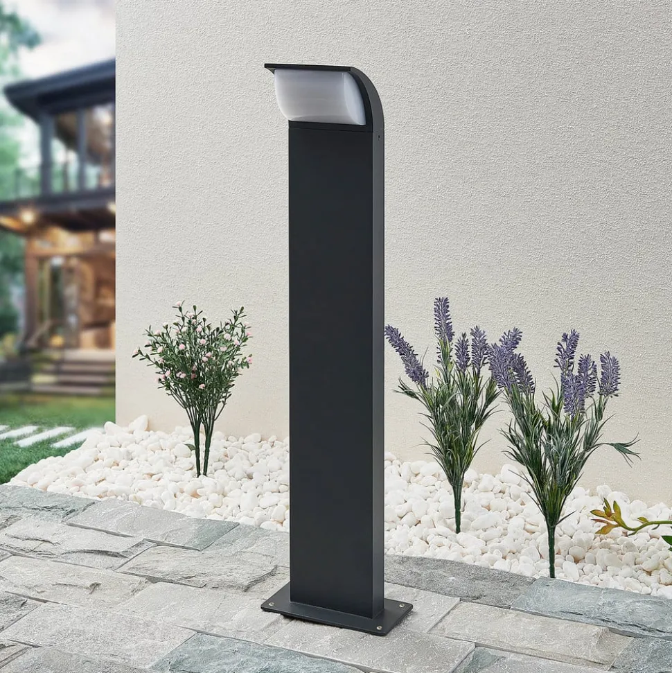 Lucande LED sokkellamp Tinna, 60 cm, antraciet, IP65