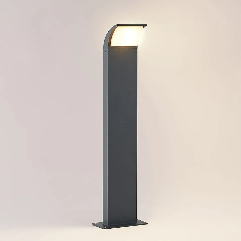 Lucande LED sokkellamp Tinna, 60 cm, antraciet, IP65