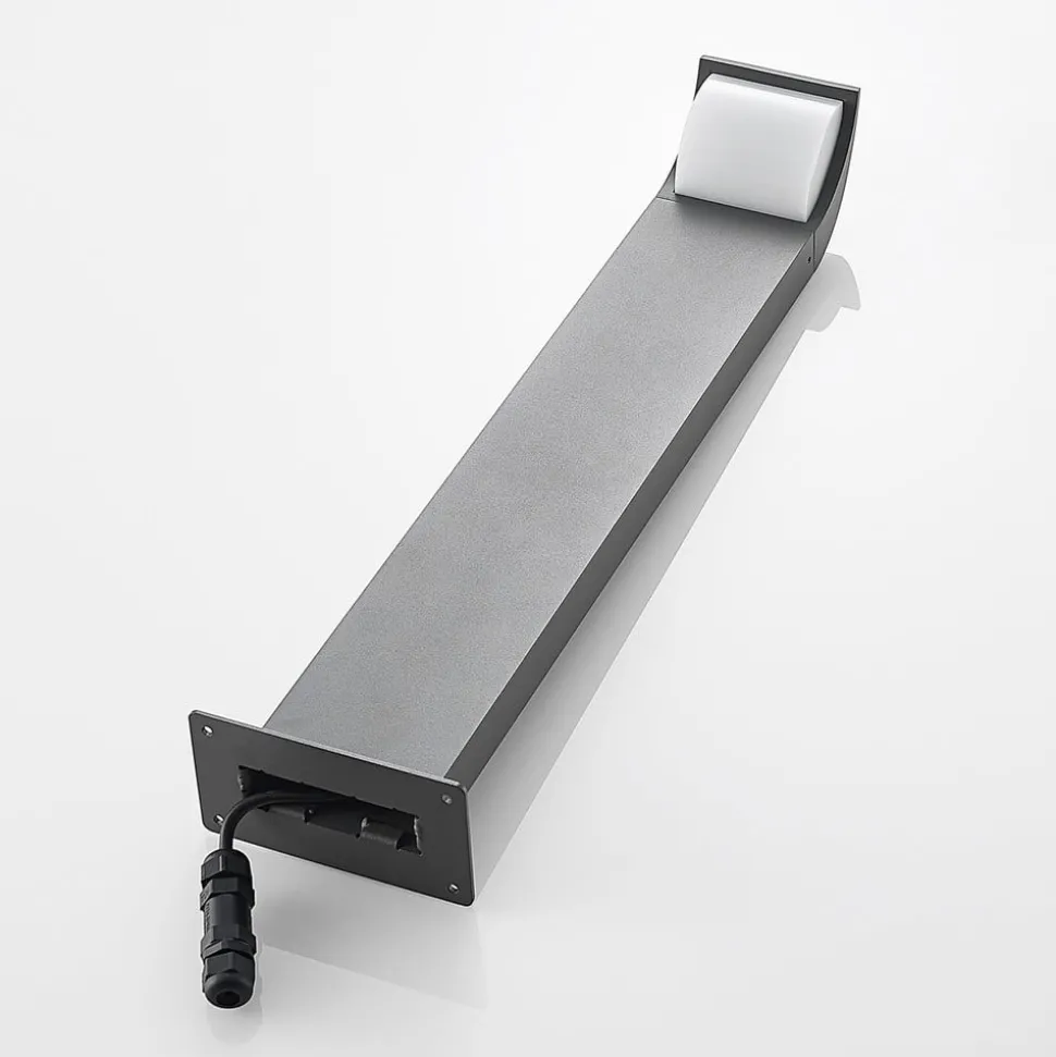 Lucande LED sokkellamp Tinna, 60 cm, antraciet, IP65