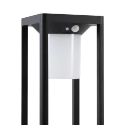 Lucande LED solar padverlichting Nilea, 50 cm, zwart, sensor