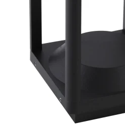 Lucande LED solar padverlichting Nilea, 50 cm, zwart, sensor