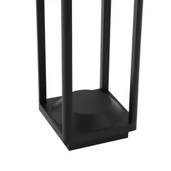 Lucande LED solar padverlichting Nilea, 50 cm, zwart, sensor