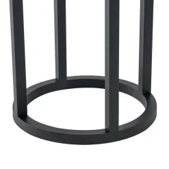 Lucande LED solar tafellamp Tilena, rond, zwart, dimbaar