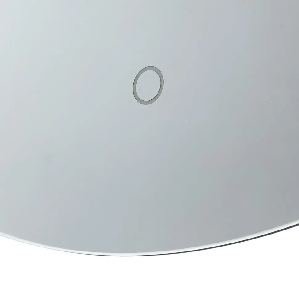 Lucande LED spiegel Celestiel, ovaal, verwarmbaar, CCT, 80 cm