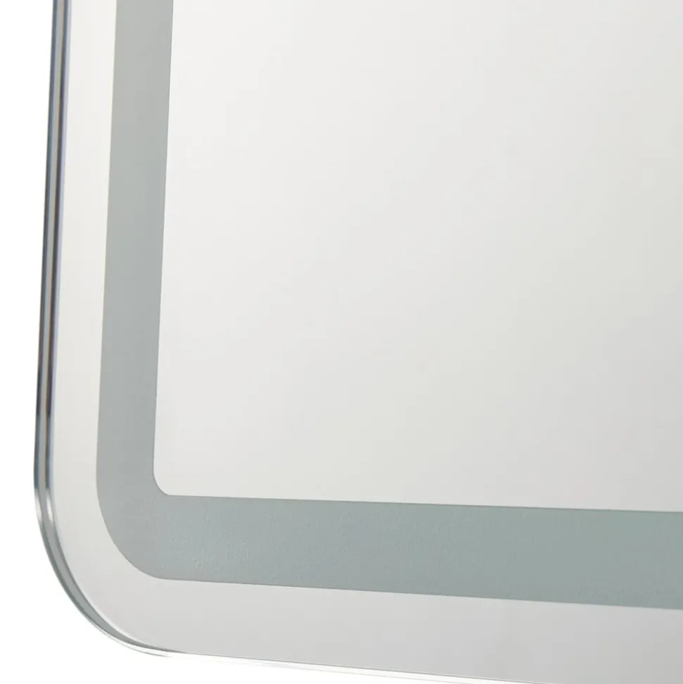 Lucande LED spiegel Celestiel, hoekig, verwarmbaar, CCT, 70 cm