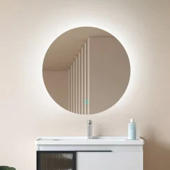 Lucande LED spiegel Celestiel, rond, verwarmbaar, CCT, Ø 60 cm