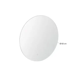 Lucande LED spiegel Celestiel, rond, verwarmbaar, CCT, Ø 60 cm