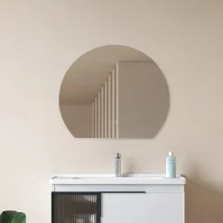 Lucande LED spiegel Celestiel, halfrond, CCT, Ø 50 cm