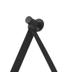 Lucande LED spiegel Lelin, Ø 45 cm, zwart, aluminium, CCT