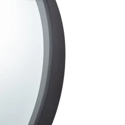 Lucande LED spiegel Lelin, Ø 60 cm, zwart, aluminium, CCT