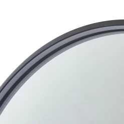 Lucande LED spiegel Miren, zwart, aluminium, CCT, plank