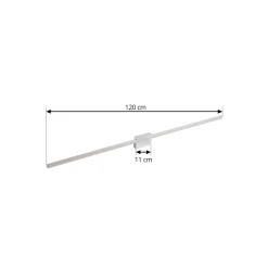 Lucande LED spiegellamp Kivana, chroom, metaal, 120cm, IP44