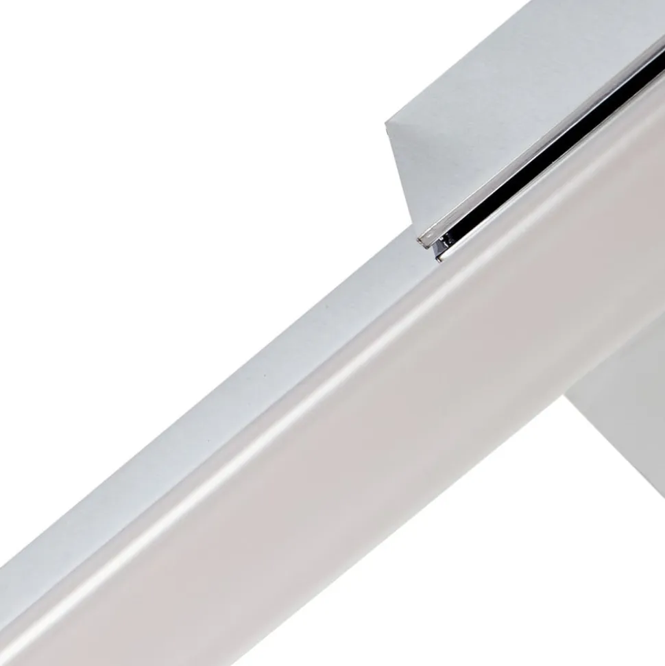 Lucande LED spiegellamp Kivana, chroom, metaal, 120cm, IP44