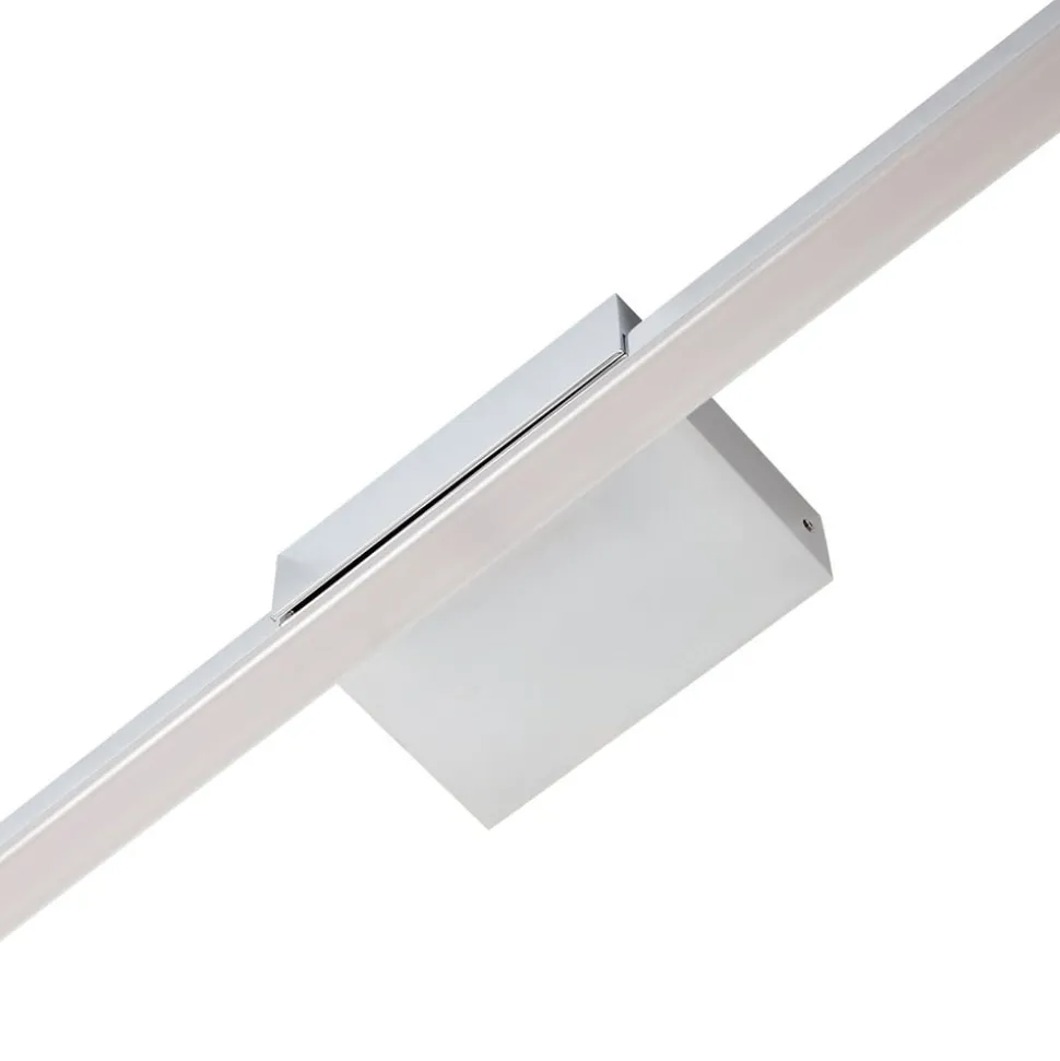 Lucande LED spiegellamp Kivana, chroom, metaal, 120cm, IP44