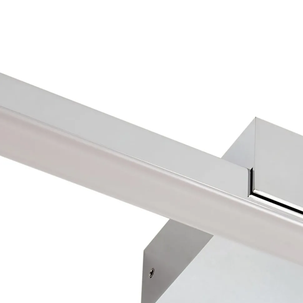 Lucande LED spiegellamp Kivana, chroom, metaal, 120cm, IP44