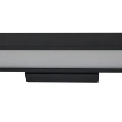 Lucande LED spiegellamp Zafira, zwart, aluminium, 90 cm, IP44