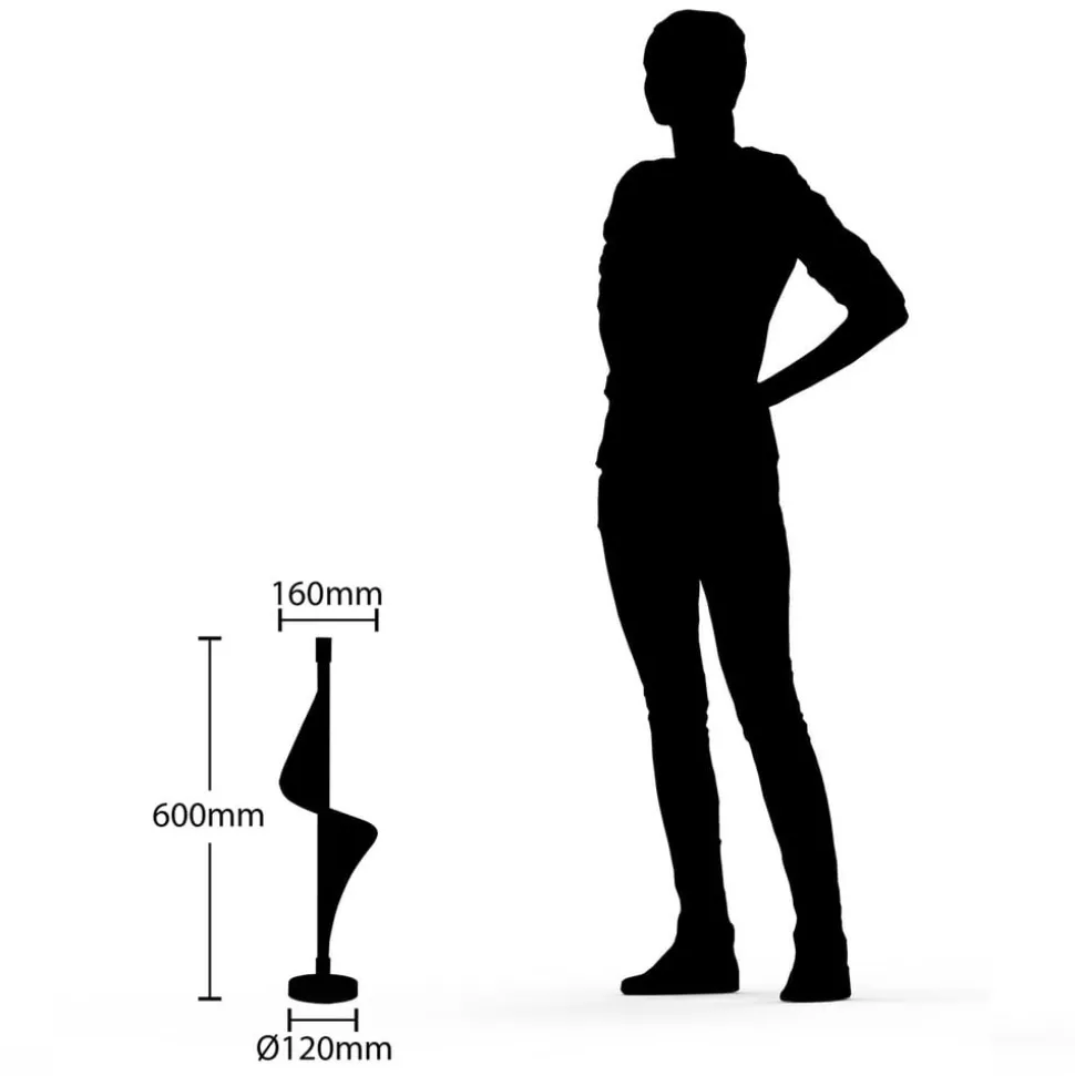 Lucande LED tafellamp Edano, 60 cm, wit, textiel, dimbaar