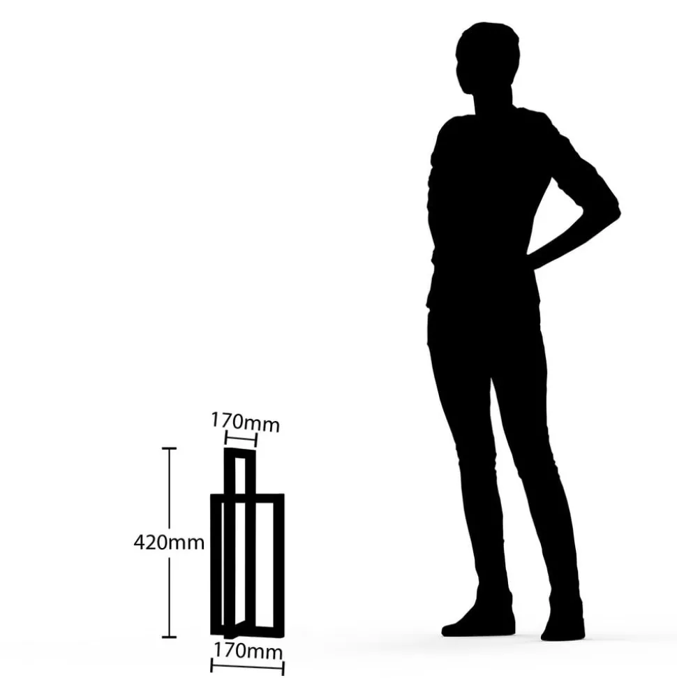 Lucande LED tafellamp Hylda, hoogte 42 cm, zwart, aluminium