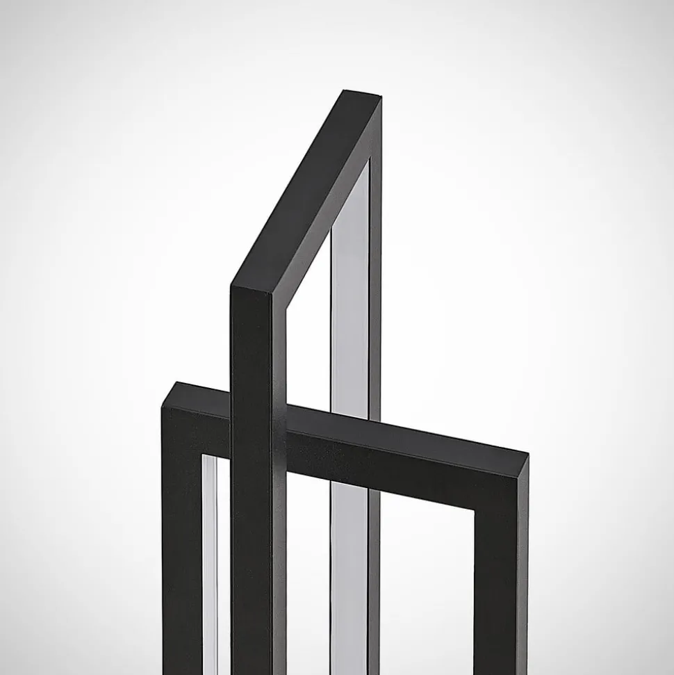 Lucande LED tafellamp Hylda, hoogte 42 cm, zwart, aluminium