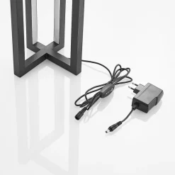 Lucande LED tafellamp Hylda, hoogte 42 cm, zwart, aluminium