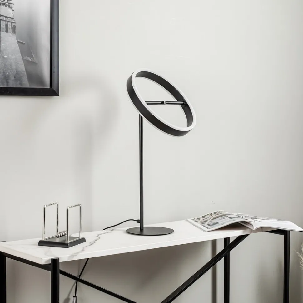 Lucande LED tafellamp Jekta, zwart, 59 cm, dimbaar