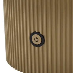 Lucande LED tafellamp Katrin Palm, beige, glas