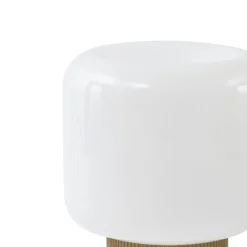 Lucande LED tafellamp Katrin Palm, beige, glas