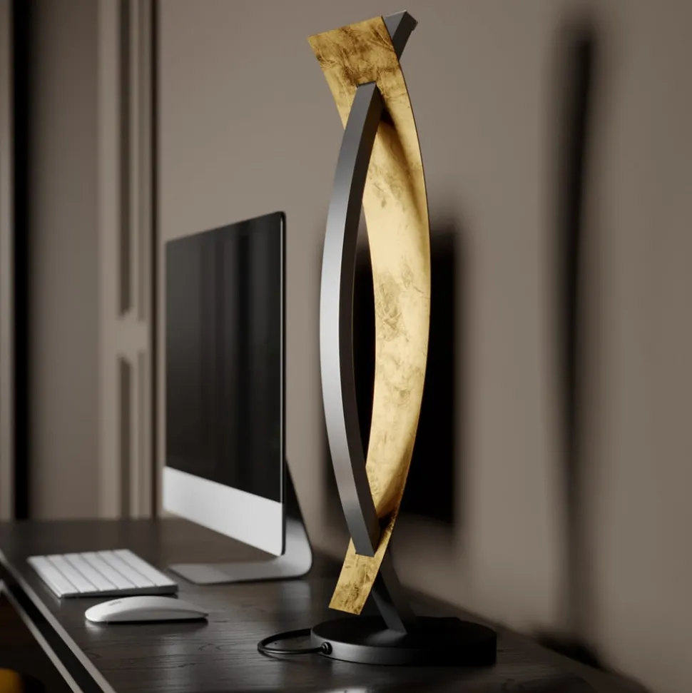 Lucande LED tafellamp Marija, zwart, dimbaar, 62 cm