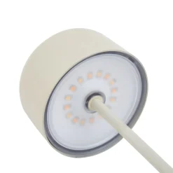 Lucande LED tafellamp Quill, beige, CCT, dimbaar