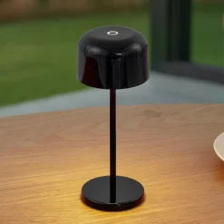 Lucande LED tafellamp Quill, zwart, CCT, dimbaar