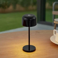 Lucande LED tafellamp Quill, zwart, CCT, dimbaar