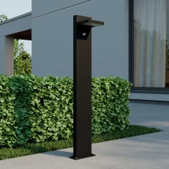 Lucande LED tuinpadverlichting Silvan, 100 cm, sensor, antraciet