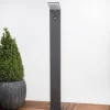 Lucande LED tuinpadverlichting Nevio, sensor, 100cm, antraciet